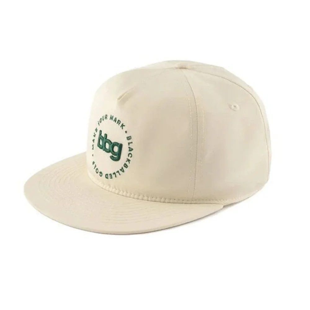 Blackballed Golf Unstructured Hat - Cream - Adjustable Strap - One Size